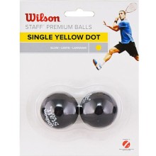 Мяч для сквоша WILSON SINGLE YELLOW DOT (2шт)